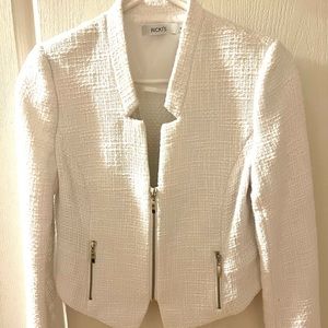 White Crop Blazer
